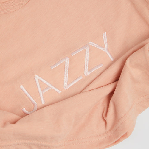 Embroidered Peach Mono T-shirt