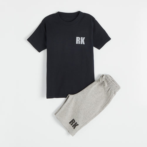 Personalised Black & Grey Summer Set