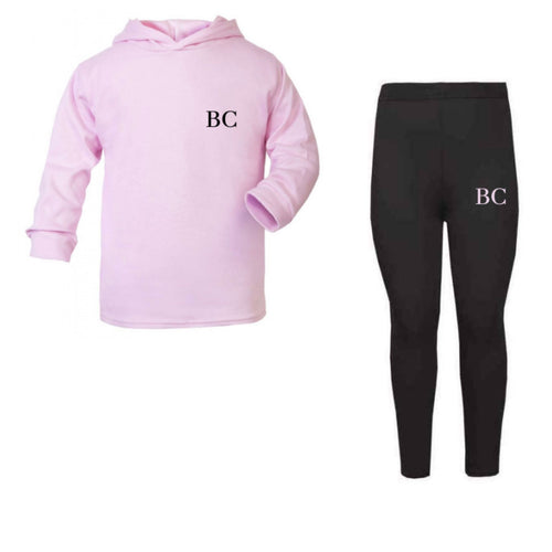 Personalised Baby Pink Black Lounge Set
