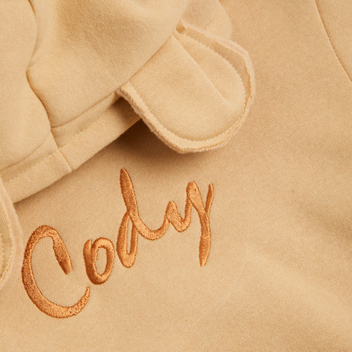 Embroidered Sand Bunny Ear Hoodie