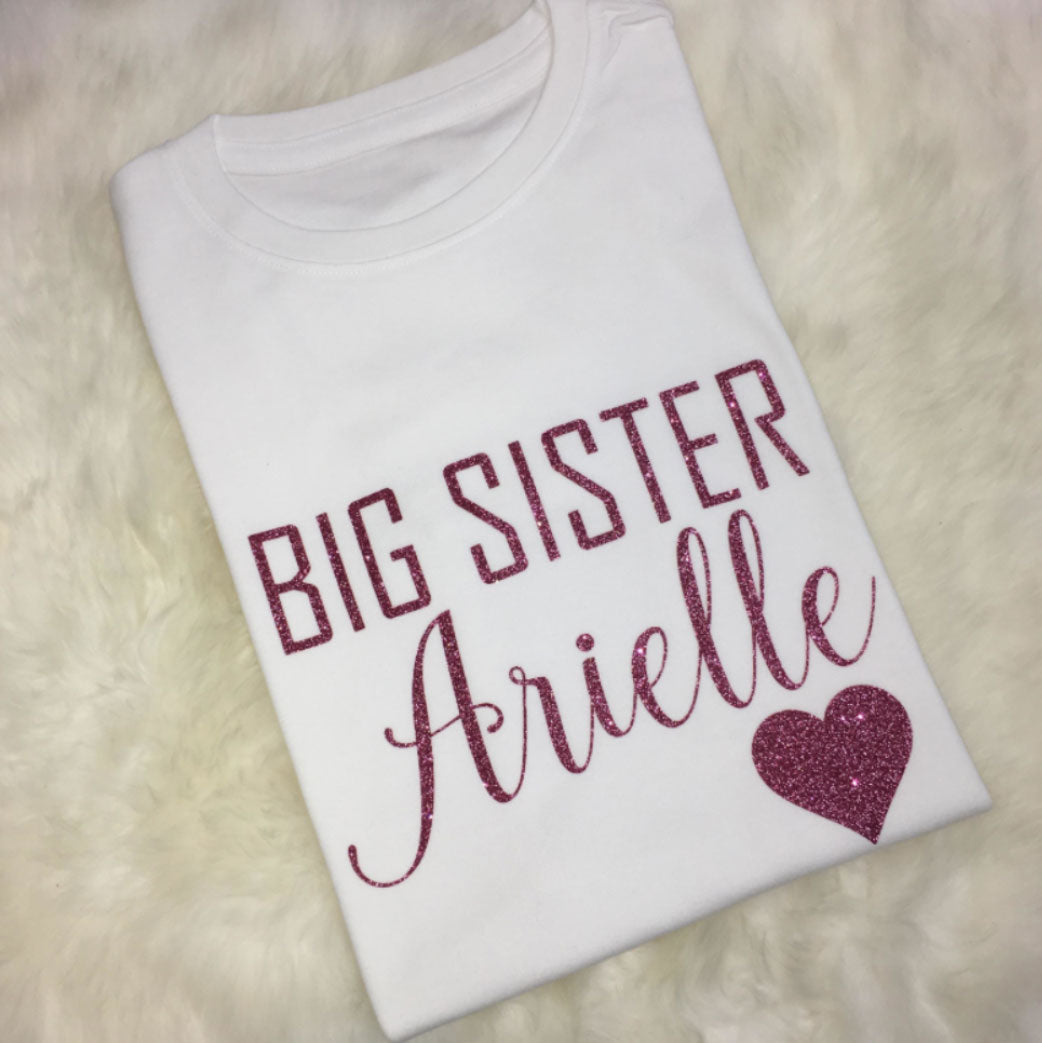 Personalised Big Sibling T-shirt