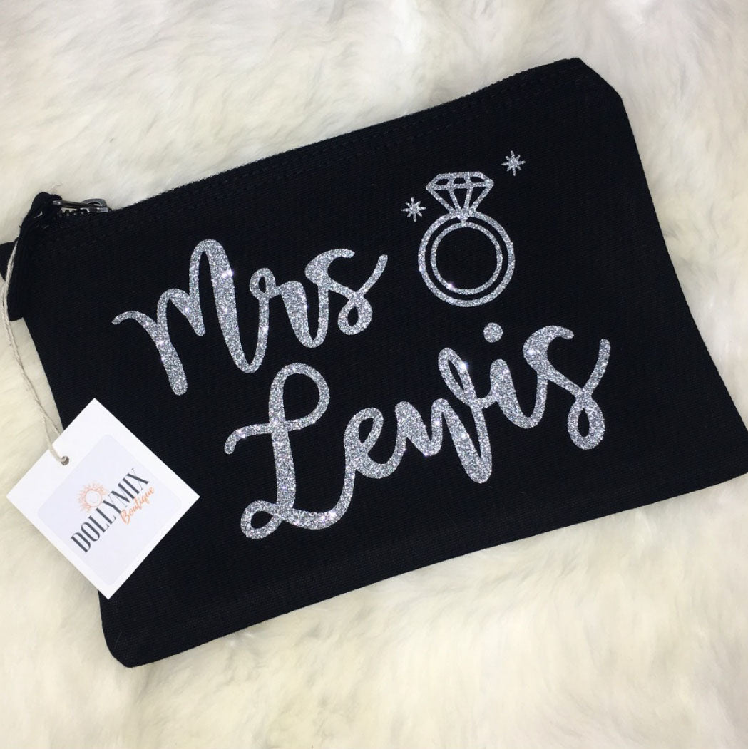 Personalised Bride Accessory Pouch