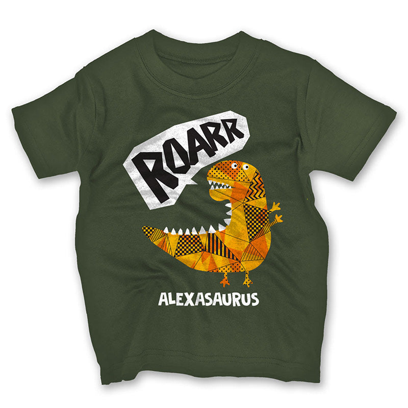 Personalised Dino Roar T-shirt