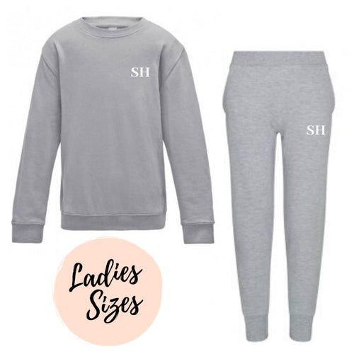 Embroidered Ladies Grey Lounge Set