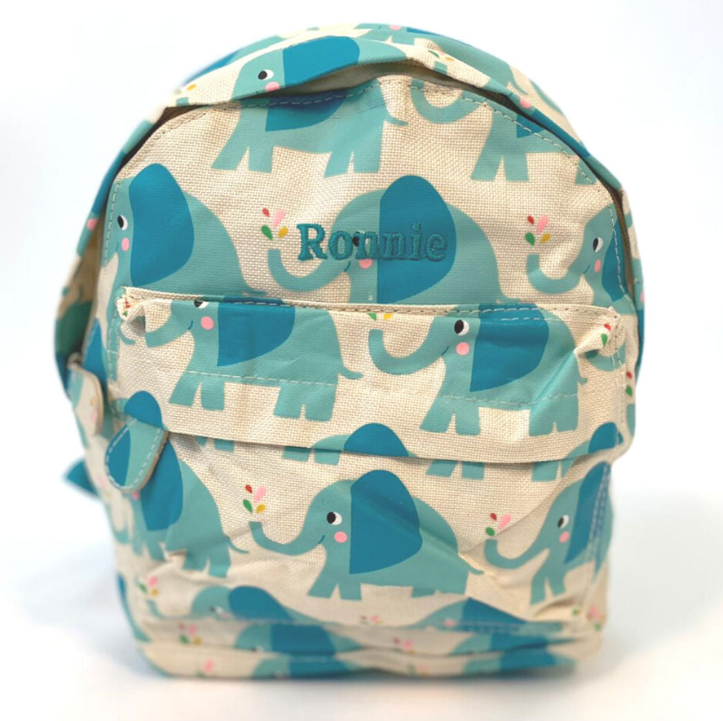 Embroidered Mini Elephant Backpack