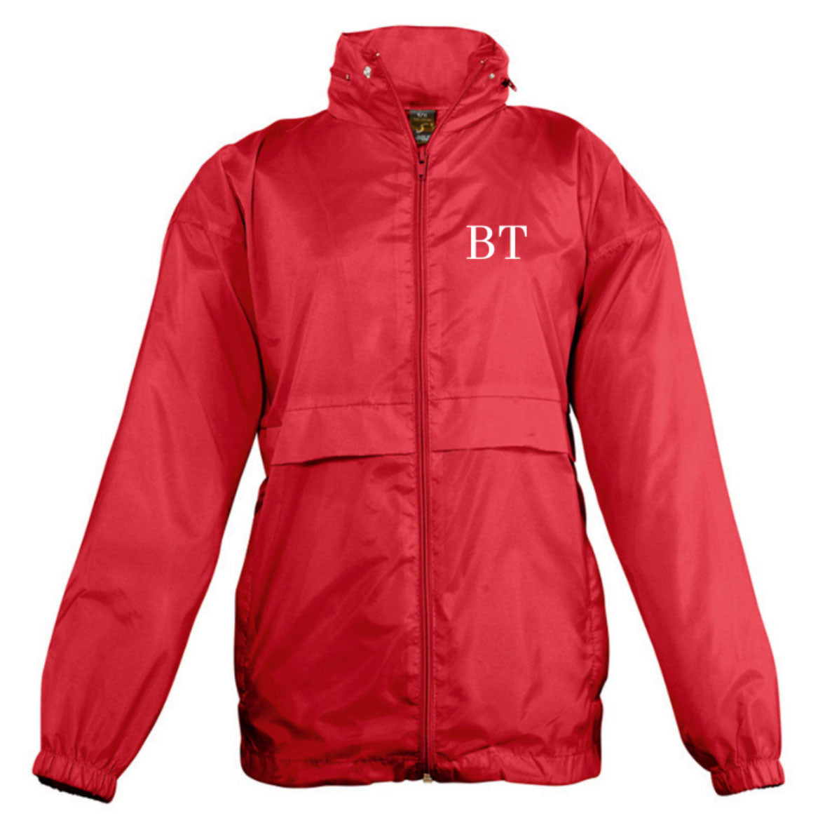Embroidered Red Windbreaker Jacket