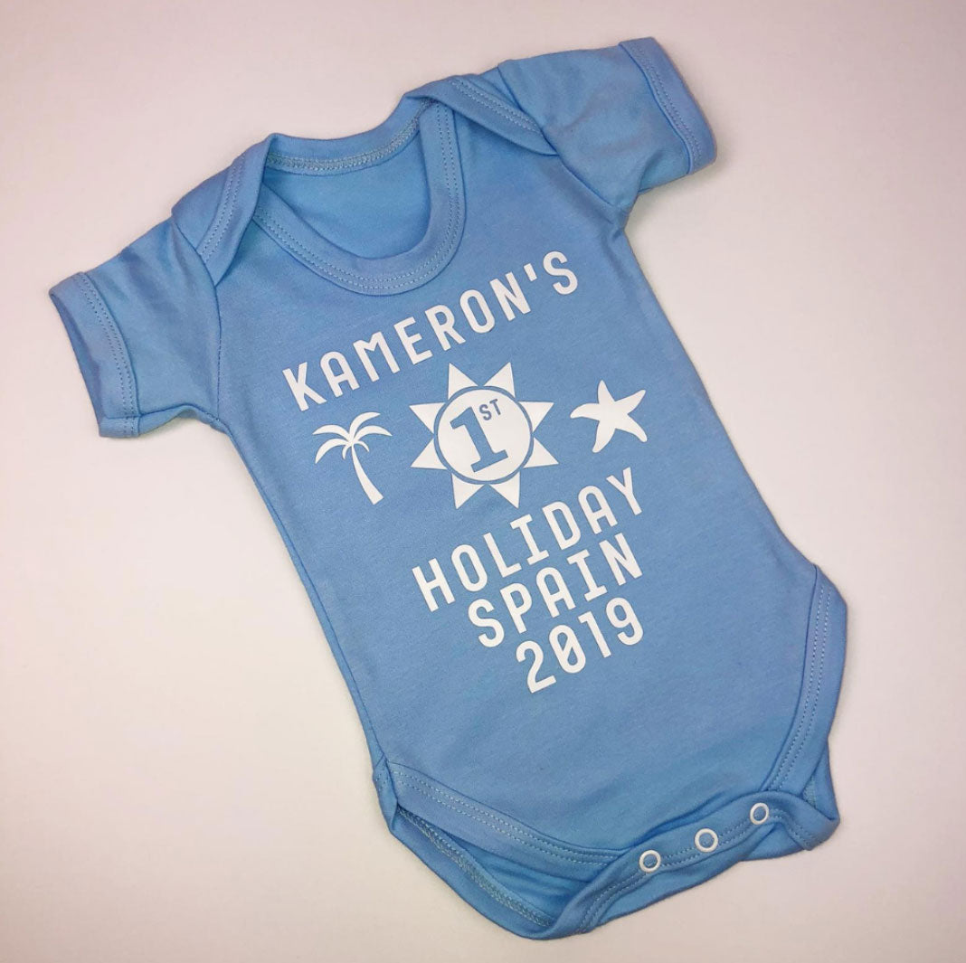 Personalised First Holiday Bodysuit