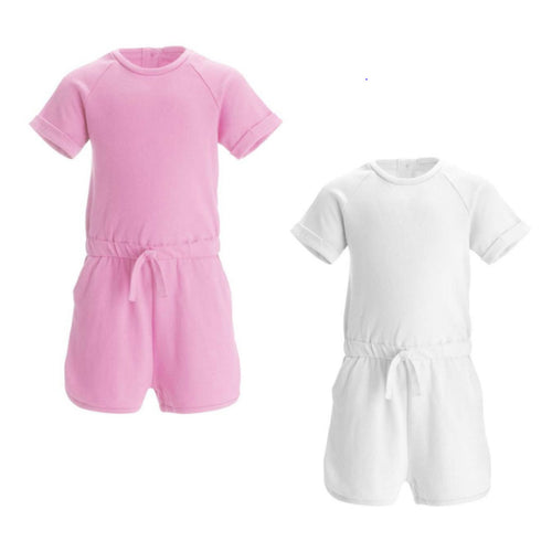 Personalised Girls Pink Playsuit