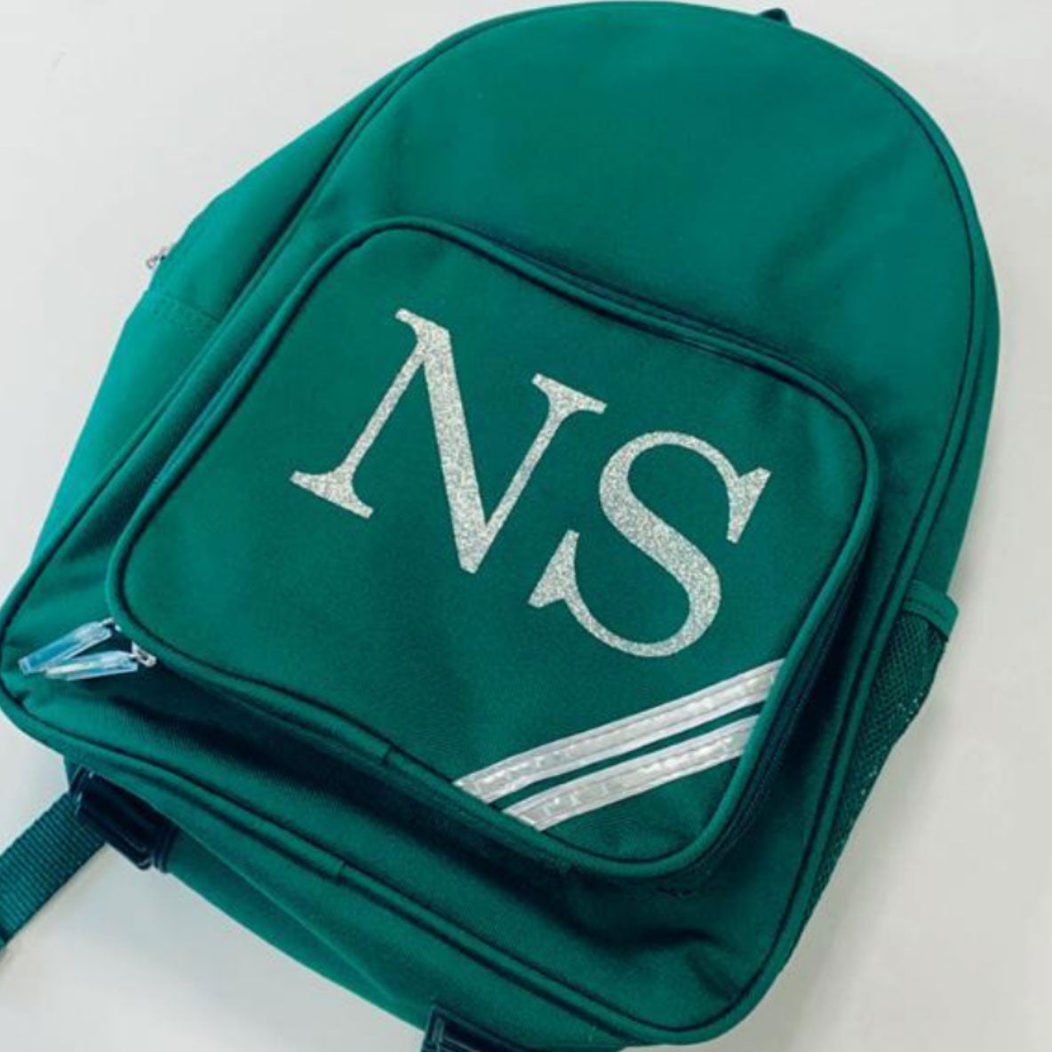 Personalised Green Reflective Backpack Pencil Case