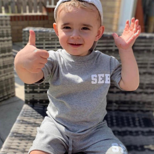 Personalised All Grey Summer Set