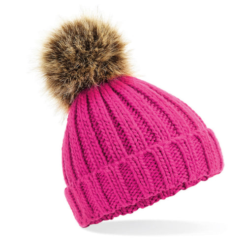 Hot Pink Pom Pom Hat