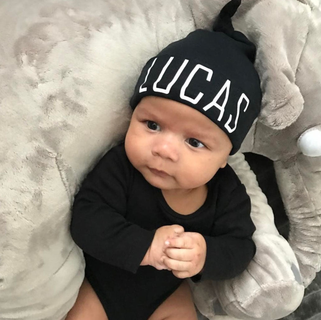 Personalised Knotted Baby Hat