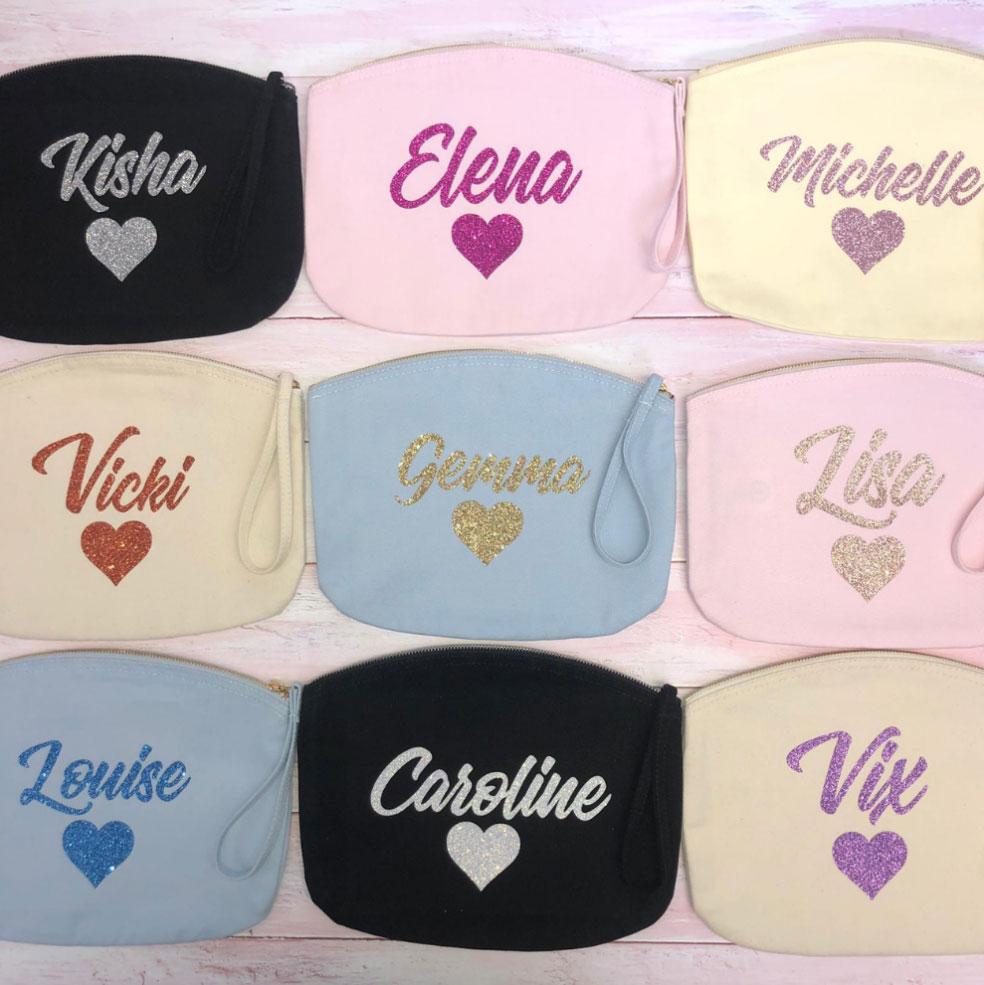 Personalised Make Up Accessory Pouch
