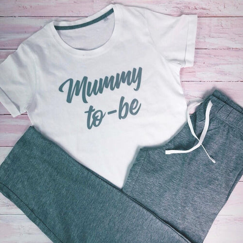 Personalised Ladies Grey Pyjamas