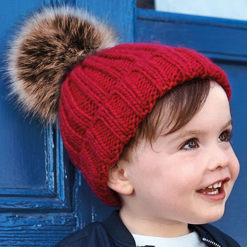 Red Pom Pom Hat