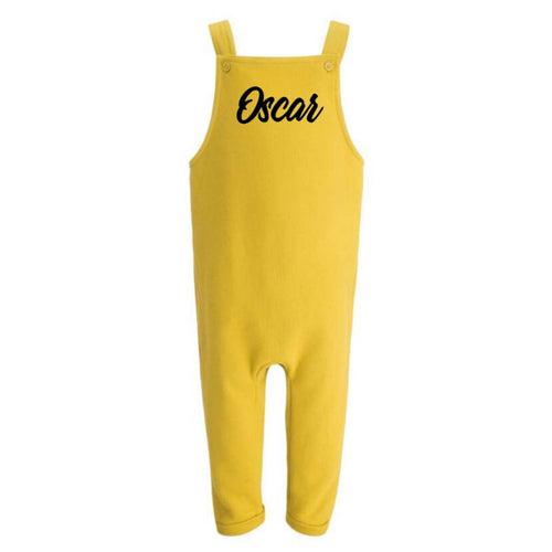 Personalised Yellow Dungarees